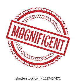 circle rubber stamp with the text magnificent. magnificent rubber stamp, label, badge, logo,seal