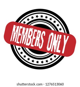circle rubber stamp with the text members only. members only rubber stamp, label, badge, logo,seal