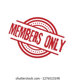 circle rubber stamp with the text members only. members only rubber stamp, label, badge, logo,seal