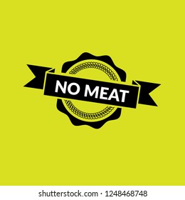 circle rubber stamp with the text no meat. no meat rubber stamp, label, badge, logo,seal