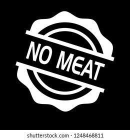 circle rubber stamp with the text no meat. no meat rubber stamp, label, badge, logo,seal