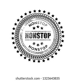 circle rubber stamp with the text nonstop. nonstop rubber stamp, label, badge, logo,seal. Designed for your web site design, logo, app, UI