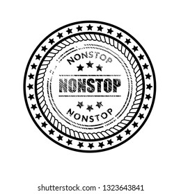 circle rubber stamp with the text nonstop. nonstop rubber stamp, label, badge, logo,seal. Designed for your web site design, logo, app, UI