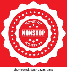 circle rubber stamp with the text nonstop. nonstop rubber stamp, label, badge, logo,seal. Designed for your web site design, logo, app, UI