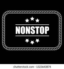 circle rubber stamp with the text nonstop. nonstop rubber stamp, label, badge, logo,seal. Designed for your web site design, logo, app, UI