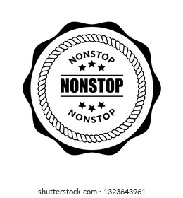 circle rubber stamp with the text nonstop. nonstop rubber stamp, label, badge, logo,seal. Designed for your web site design, logo, app, UI