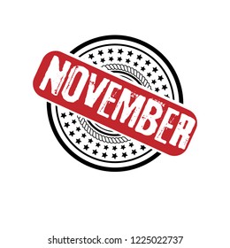 circle rubber stamp with the text november. november rubber stamp, label, badge, logo,seal