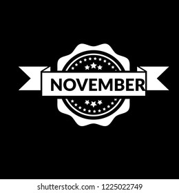 circle rubber stamp with the text november. november rubber stamp, label, badge, logo,seal