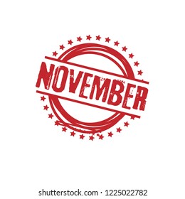 circle rubber stamp with the text november. november rubber stamp, label, badge, logo,seal