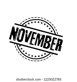 circle rubber stamp with the text november. november rubber stamp, label, badge, logo,seal