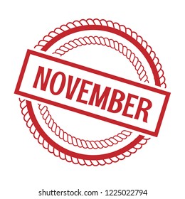circle rubber stamp with the text november. november rubber stamp, label, badge, logo,seal