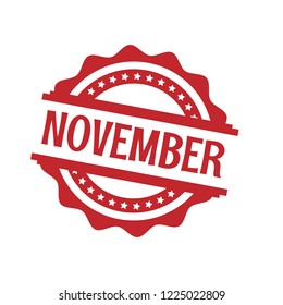 circle rubber stamp with the text november. november rubber stamp, label, badge, logo,seal