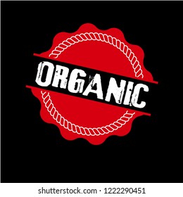 circle rubber stamp with the text organic. organic rubber stamp, label, badge, logo,seal