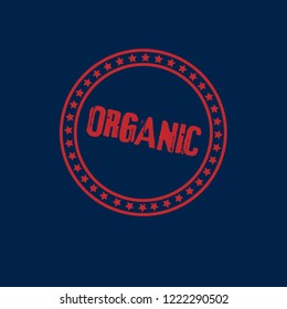 circle rubber stamp with the text organic. organic rubber stamp, label, badge, logo,seal