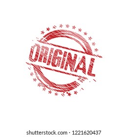 circle rubber stamp with the text original. original rubber stamp, label, badge, logo,seal