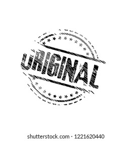 circle rubber stamp with the text original. original rubber stamp, label, badge, logo,seal