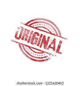 circle rubber stamp with the text original. original rubber stamp, label, badge, logo,seal