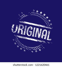 circle rubber stamp with the text original. original rubber stamp, label, badge, logo,seal