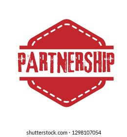 circle rubber stamp with the text partnership. partnership rubber stamp, label, badge, logo,seal. Designed for your web site design, logo, app, UI