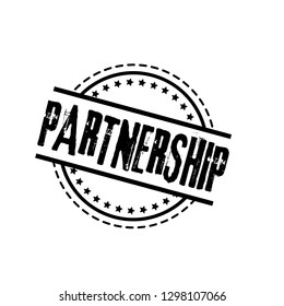 circle rubber stamp with the text partnership. partnership rubber stamp, label, badge, logo,seal. Designed for your web site design, logo, app, UI