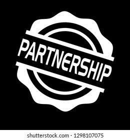 circle rubber stamp with the text partnership. partnership rubber stamp, label, badge, logo,seal. Designed for your web site design, logo, app, UI