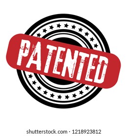 circle rubber stamp with the text patented. patented rubber stamp