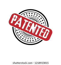 circle rubber stamp with the text patented. patented rubber stamp