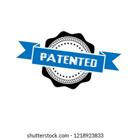 circle rubber stamp with the text patented. patented rubber stamp
