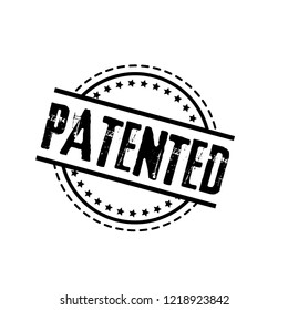 circle rubber stamp with the text patented. patented rubber stamp