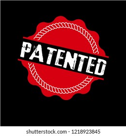 circle rubber stamp with the text patented. patented rubber stamp