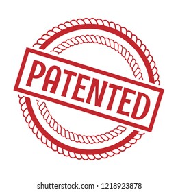 circle rubber stamp with the text patented. patented rubber stamp