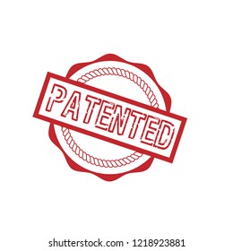 circle rubber stamp with the text patented. patented rubber stamp