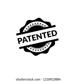 circle rubber stamp with the text patented. patented rubber stamp