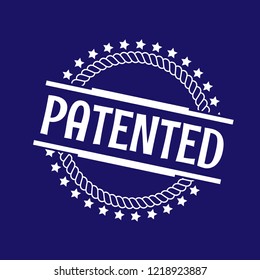 circle rubber stamp with the text patented. patented rubber stamp