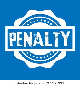 circle rubber stamp with the text penalty. penalty rubber stamp, label, badge, logo,seal
