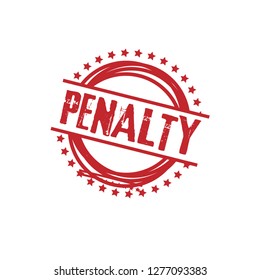 circle rubber stamp with the text penalty. penalty rubber stamp, label, badge, logo,seal