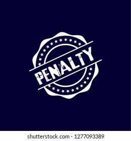 circle rubber stamp with the text penalty. penalty rubber stamp, label, badge, logo,seal
