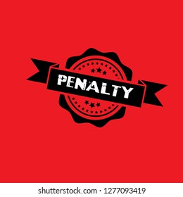 circle rubber stamp with the text penalty. penalty rubber stamp, label, badge, logo,seal