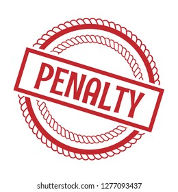 circle rubber stamp with the text penalty. penalty rubber stamp, label, badge, logo,seal