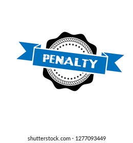 circle rubber stamp with the text penalty. penalty rubber stamp, label, badge, logo,seal
