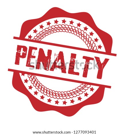 circle rubber stamp with the text penalty. penalty rubber stamp, label, badge, logo,seal