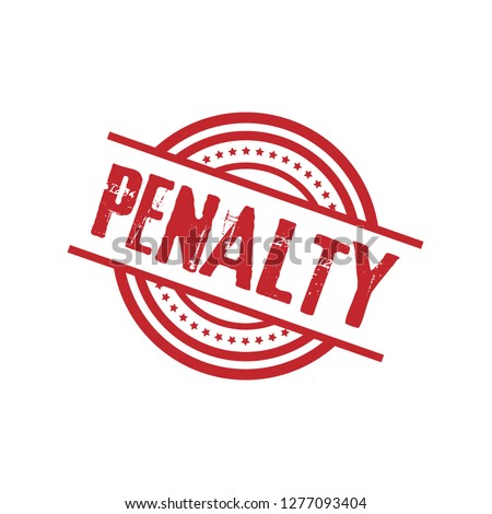 circle rubber stamp with the text penalty. penalty rubber stamp, label, badge, logo,seal