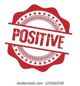 circle rubber stamp with the text positive. positive rubber stamp, label, badge, logo,seal