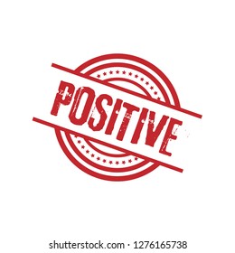 circle rubber stamp with the text positive. positive rubber stamp, label, badge, logo,seal