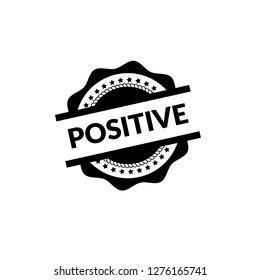 circle rubber stamp with the text positive. positive rubber stamp, label, badge, logo,seal