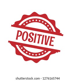 circle rubber stamp with the text positive. positive rubber stamp, label, badge, logo,seal