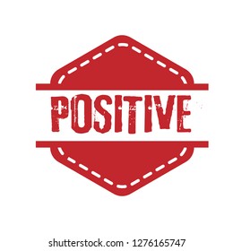 circle rubber stamp with the text positive. positive rubber stamp, label, badge, logo,seal