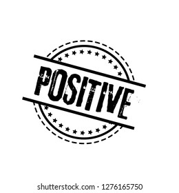 circle rubber stamp with the text positive. positive rubber stamp, label, badge, logo,seal