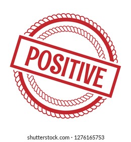 circle rubber stamp with the text positive. positive rubber stamp, label, badge, logo,seal