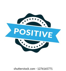 circle rubber stamp with the text positive. positive rubber stamp, label, badge, logo,seal